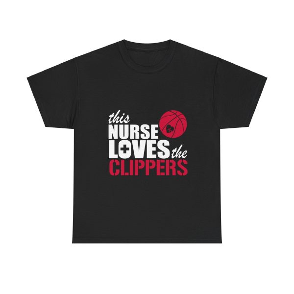 This Nurse Loves The Clippers T-Shirt For Women Heavy Cotton Tee