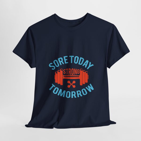 Gym Sore Today Tomorrow Navy Color T-Shirt For Men Heavy Cotton Tee Gym Sore Today Tomorrow Navy Color T-Shirt For Men Heavy Cotton Tee