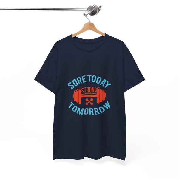 Gym Sore Today Tomorrow Navy Color T-Shirt For Men Heavy Cotton Tee Gym Sore Today Tomorrow Navy Color T-Shirt For Men Heavy Cotton Tee