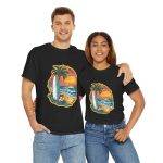 Tropical Sunset Surf Tee - Unisex Heavy Cotton Shirt