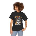 Bulldog Black Color T-Shirt For Unisex Heavy Cotton Tee