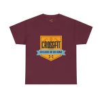 GYM Cross Fit Go Hard Or Go Home Maroon Color T-Shirt For Unisex Heavy Cotton Tee