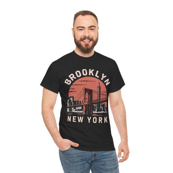 Brooklyn New York Black Color T-Shirt For Unisex Heavy Cotton Tee