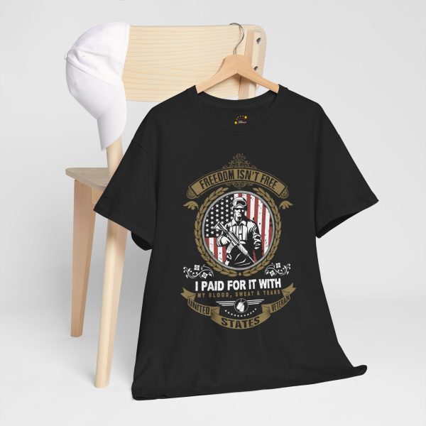 USA army freedom isn't not free Black Color T-Shirt For Unisex Heavy Cotton Tee