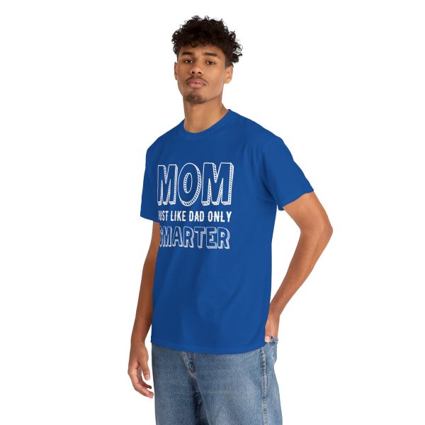 Mother Mom Just Like Dad Only Smarter Royal Color Tshirt For Unisex Heavy Cotton Tee