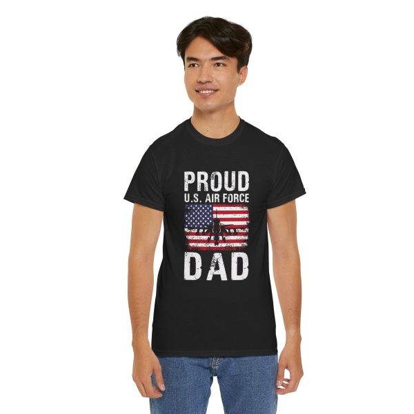 Proud U.S. Air Force Dad Unisex Heavy Cotton Tee - Patriotic Father's Day Gift