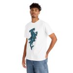 Blue Shark with Hammer T-Shirt For Men Heavy Cotton Tee