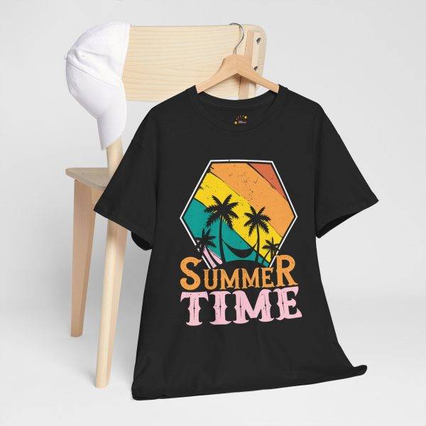 Summer Time Unisex Heavy Cotton Tee - Tropical Vibes T-Shirt Summer Time Unisex Heavy Cotton Tee - Tropical Vibes T-Shirt