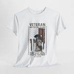 American Veterans White Color Tshirt For Unisex Heavy Cotton Tee