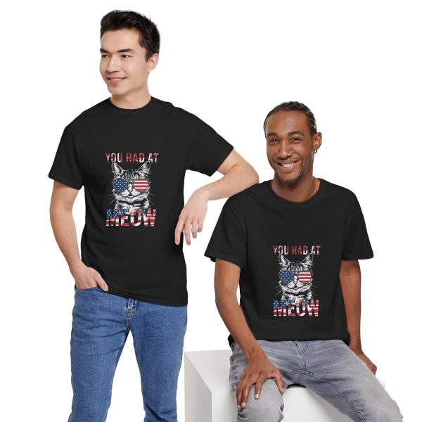 Patriotic Cat Graphic Tee - "You Had Me at Meow" - Unisex Heavy Cotton T-Shirt Patriotic Cat Graphic Tee - "You Had Me at Meow" - Unisex Heavy Cotton T-Shirt