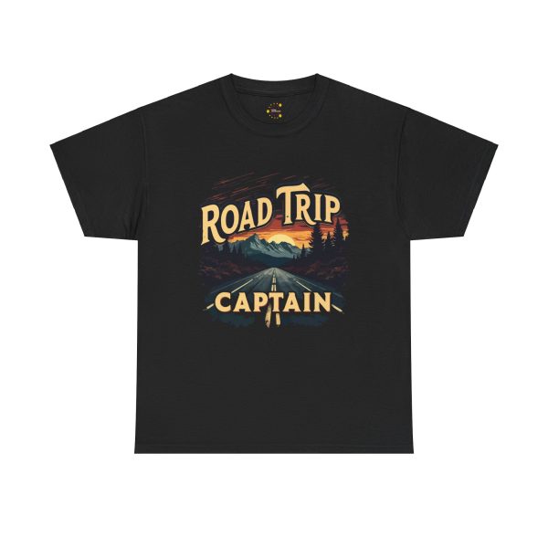 Road Trip Captain Black Color T-Shirt For Unisex Heavy Cotton Tee Road Trip Captain Black Color T-Shirt For Unisex Heavy Cotton Tee