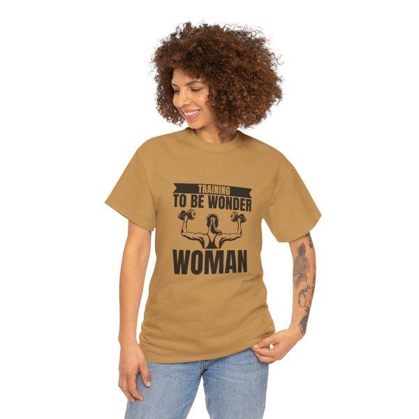 Training to be Wonder Woman Gym Women Heavy Cotton Tee