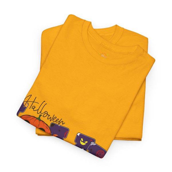 Love Halloween Gold Color T-Shirt For Unisex Heavy Cotton Tee