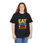 Motivational Gym Tee - Eat Sleep Gym Repeat Unisex Heavy Cotton Shirt