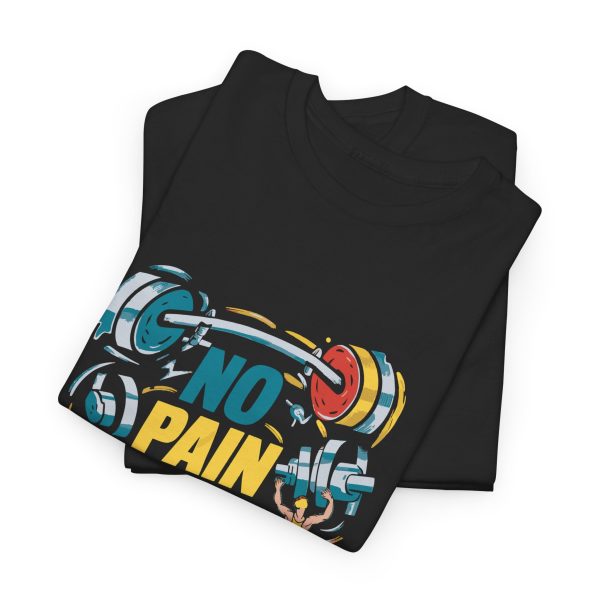 No pain no gain gym black color Tshirt For Unisex Heavy Cotton Tee