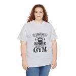Motivational Gym Tee - "A Bad Day Can Be Made Better by Going to the Gym" Unisex Heavy Cotton T-Shirt