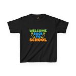 Welcome back to school Black color Tshirt For Kids Heavy Cotton™ Tee Welcome back to school Black color Tshirt For Kids Heavy Cotton™ Tee