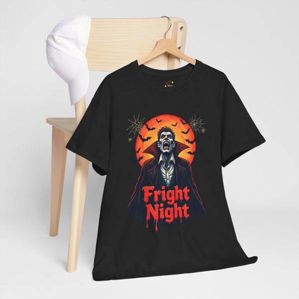 Halloween Fright Night Black Color T-Shirt For Unisex Heavy Cotton Tee