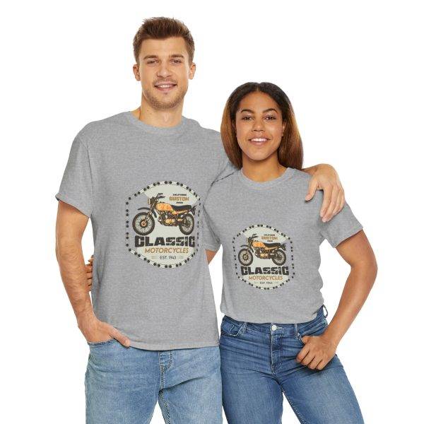 Classic Motorcycle Unisex Heavy Cotton Tee - Perfect for Bike Lovers