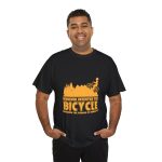 Bicycle Black Color T-Shirt For Unisex Heavy Cotton Tee