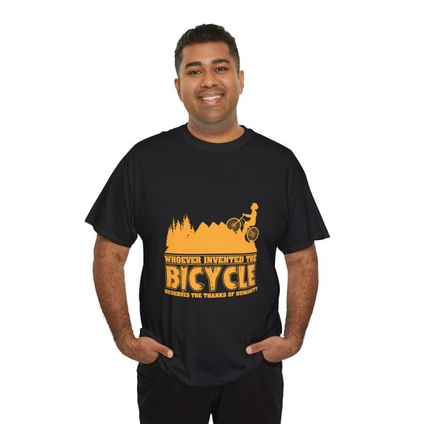 Bicycle Black Color T-Shirt For Unisex Heavy Cotton Tee