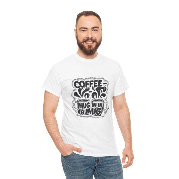 Coffee Hug Unisex Heavy Cotton Tee - Perfect for Coffee Lovers