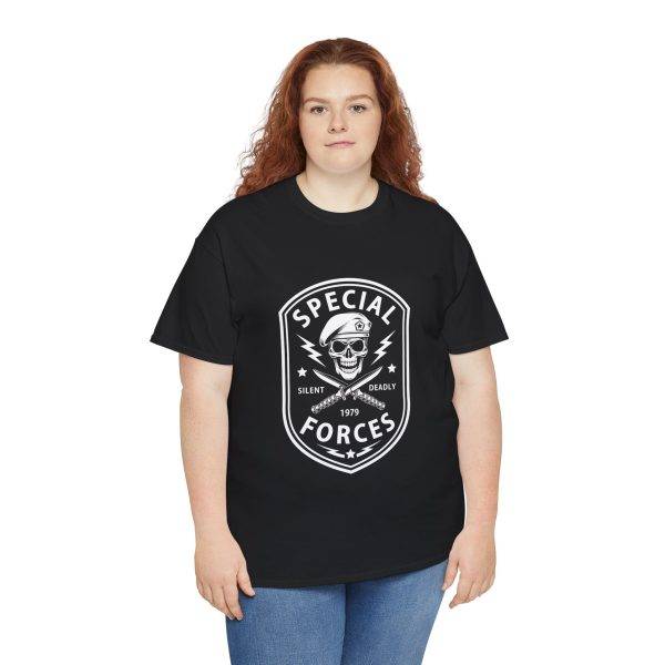 SPECIAL FORCES SILENT DEADLY 1979 Black Color T-Shirt For Unisex Heavy Cotton Tee