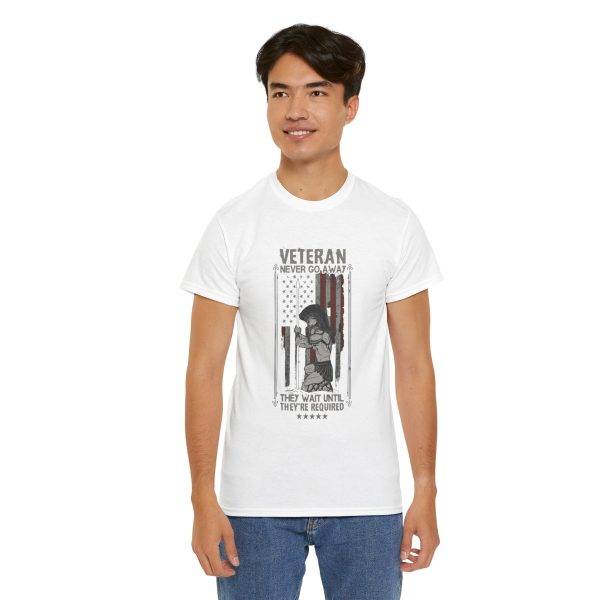 American Veterans White Color Tshirt For Unisex Heavy Cotton Tee