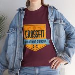 GYM Cross Fit Go Hard Or Go Home Maroon Color T-Shirt For Unisex Heavy Cotton Tee