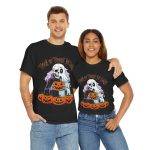 Trick Or Treat Your Self Black Color T-Shirt For Unisex Heavy Cotton Tee