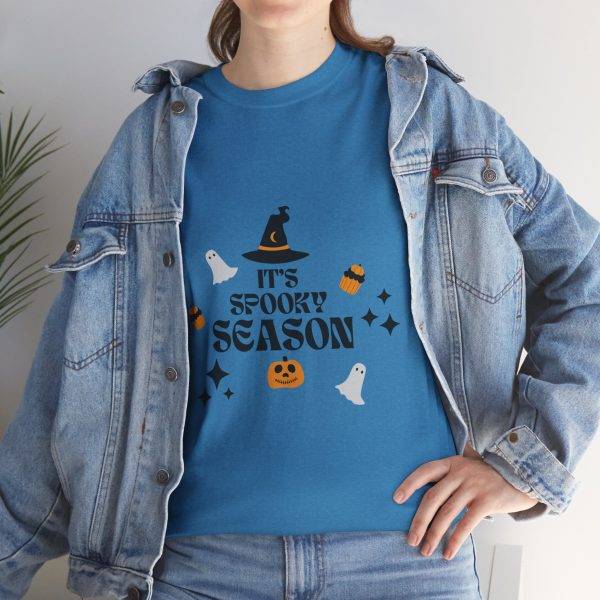 Halloween It's Spooky Season Blue Color T-Shirt For Unisex Heavy Cotton Tee