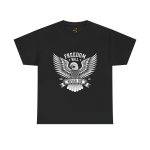 FREEDOM WILL NEVER DIE Black Color T-Shirt For Unisex Heavy Cotton Tee