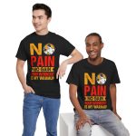 No pain no gain gym Black Color T-Shirt for Unisex Heavy Cotton Tee