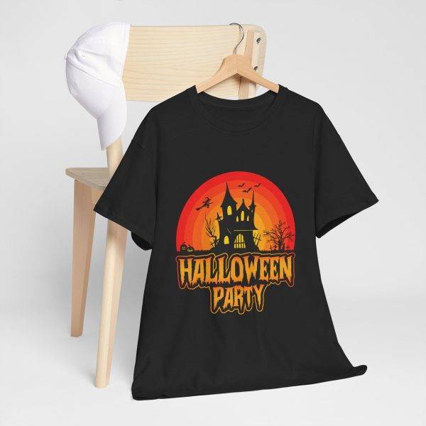 Halloween Party Black Color T-Shirt For Unisex Heavy Cotton Tee
