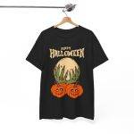 Happy Halloween Black Color T-Shirt For Unisex Heavy Cotton Tee