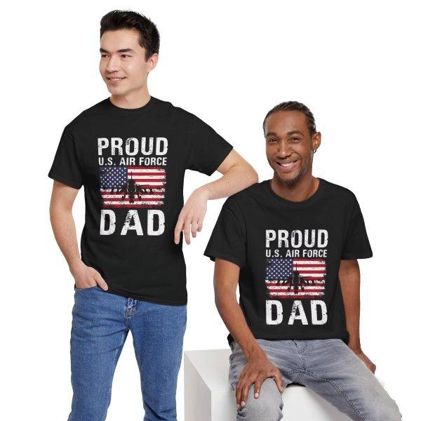 Proud U.S. Air Force Dad Unisex Heavy Cotton Tee - Patriotic Father's Day Gift