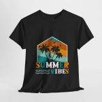 Summer Vibes Unisex Heavy Cotton Tee - Tropical Graphic T-Shirt
