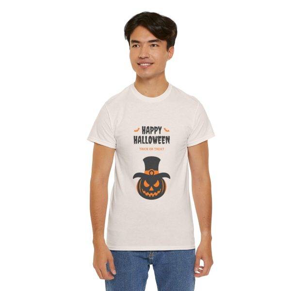 Happy Halloween Ice Gray Color T-Shirt For Unisex Heavy Cotton Tee Happy Halloween Ice Gray Color T-Shirt For Unisex Heavy Cotton Tee