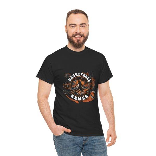 Unisex Basketball Games Heavy Cotton Tee - Perfect for Sports Fans