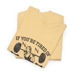 Motivational Fitness Gym Tee - 'Stop Giving Up' Women Heavy Cotton Shirt