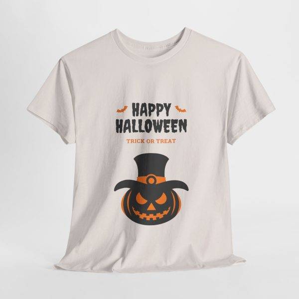 Happy Halloween Ice Gray Color T-Shirt For Unisex Heavy Cotton Tee Happy Halloween Ice Gray Color T-Shirt For Unisex Heavy Cotton Tee