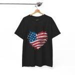 Patriotic USA Heart Unisex Heavy Cotton Tee