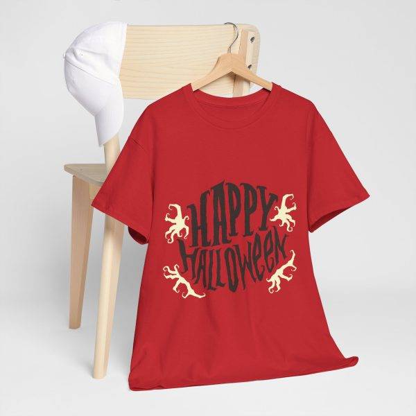 Happy Halloween Red Color T-Shirt For Unisex Heavy Cotton Tee Happy Halloween Red Color T-Shirt For Unisex Heavy Cotton Tee