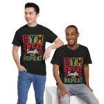 Gym Sweat Smile Repeat Unisex Heavy Cotton Tee