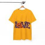 Love Halloween Gold Color T-Shirt For Unisex Heavy Cotton Tee