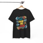 No pain no gain gym black color Tshirt For Unisex Heavy Cotton Tee