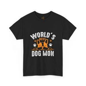 World's Best Dog Mom Unisex Heavy Cotton Tee - Perfect Gift for Dog Lovers
