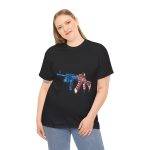 Patriotic Gun USA Flag Graphic Unisex Heavy Cotton Tee Patriotic Gun USA Flag Graphic Unisex Heavy Cotton Tee