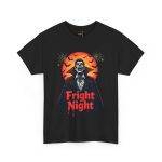 Halloween Fright Night Black Color T-Shirt For Unisex Heavy Cotton Tee