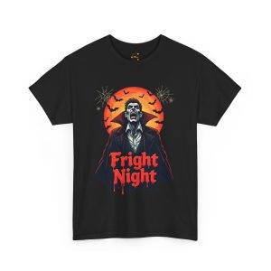 Halloween Fright Night Black Color T-Shirt For Unisex Heavy Cotton Tee